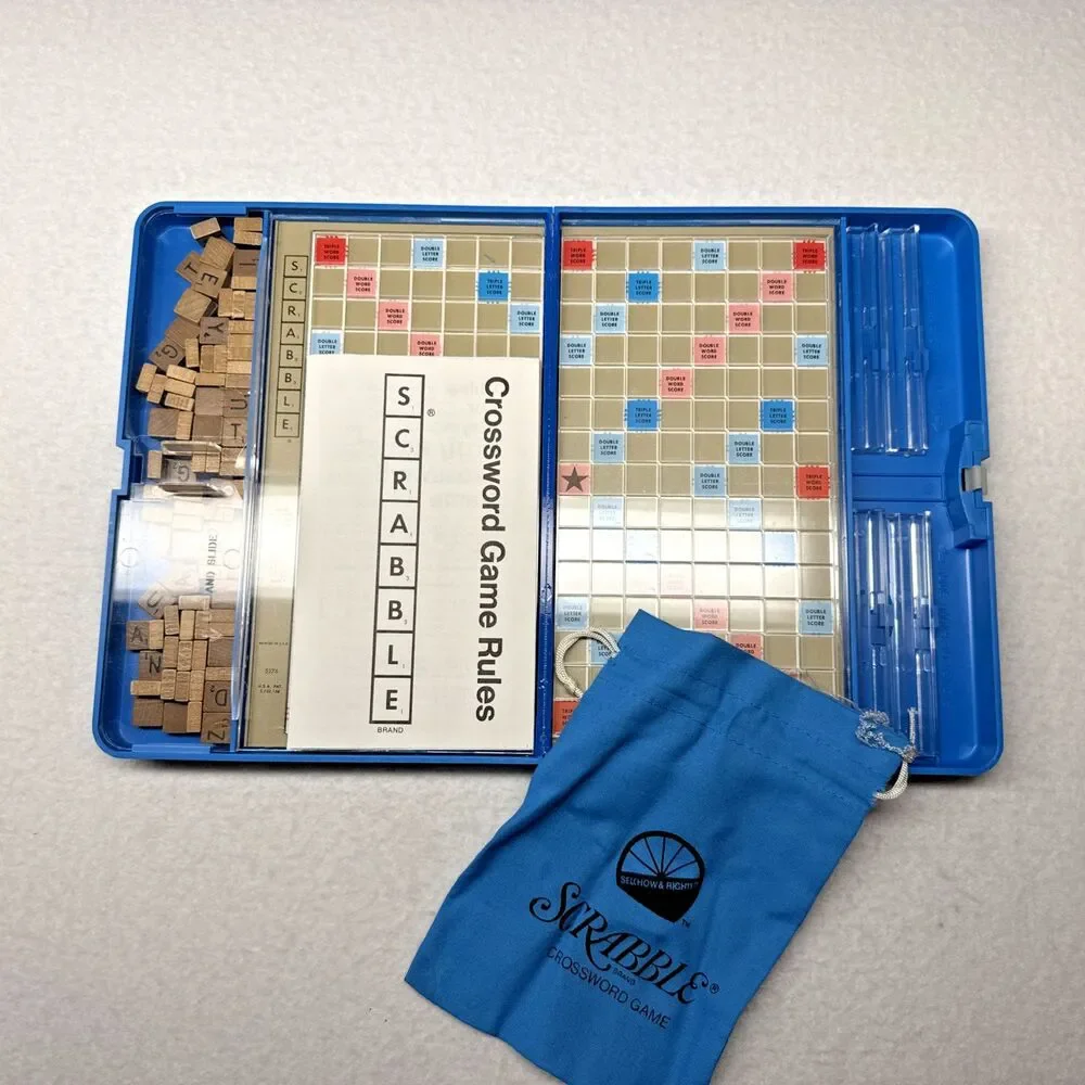 Scrabble 1977 Travel Edition No 52 Selchow & Righter Complete Game Vintage